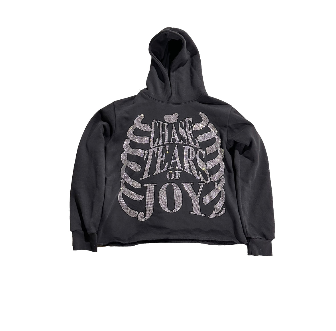 BLACK UNIFLY RHINESTONE HOODIE