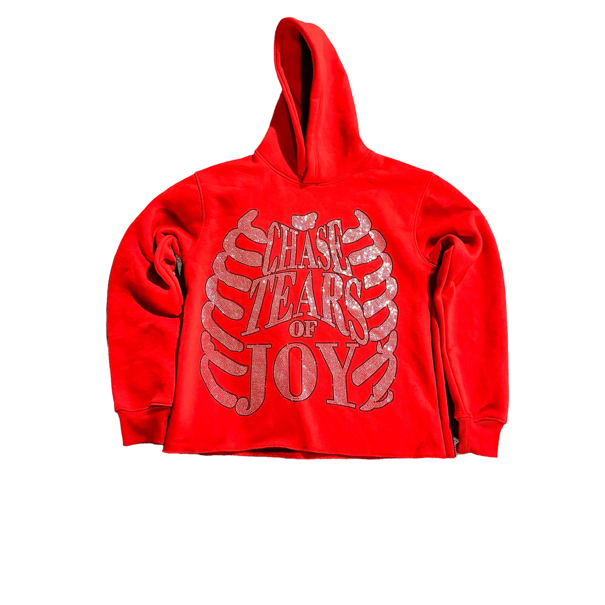 RED UNIFLY RHINESTONE HOODIE