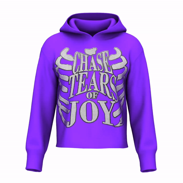 PURPLE UNIFLY RHINESTONE