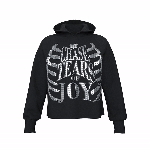 BLACK UNIFLY RHINESTONE HOODIE